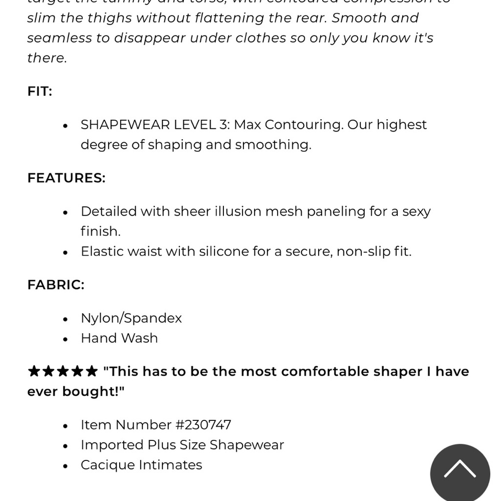 Lane Bryant Tan Shapewear Bodysuit Intimates - Picture 4 of 4